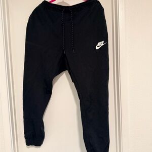Nike Black men’s Jogger Sweatpants with White Logo